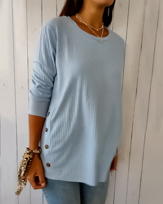 Langarmshirt mit Rundhalsausschnitt