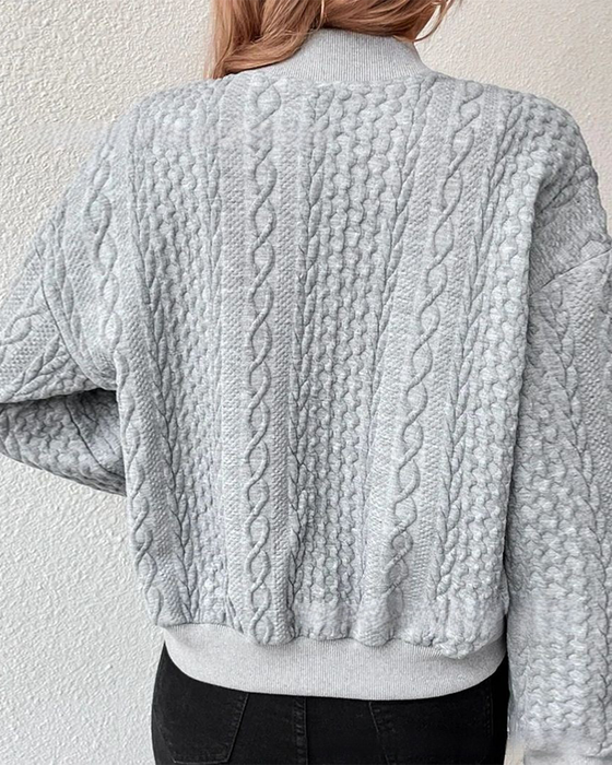 Einfarbiger Cardigan mit Knöpfen