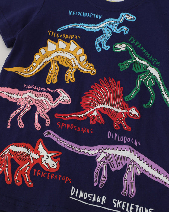 Leuchtendes Kinder-T-Shirt mit Dinosaurier-Aufdruck