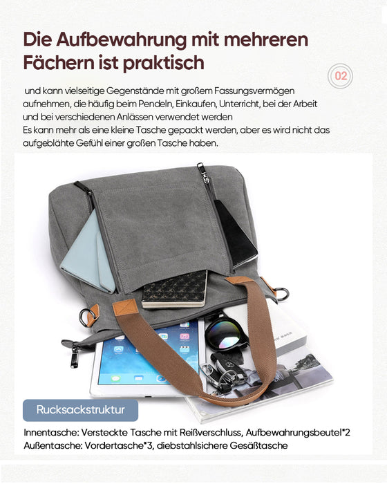 Umhängetasche mit Stauraum