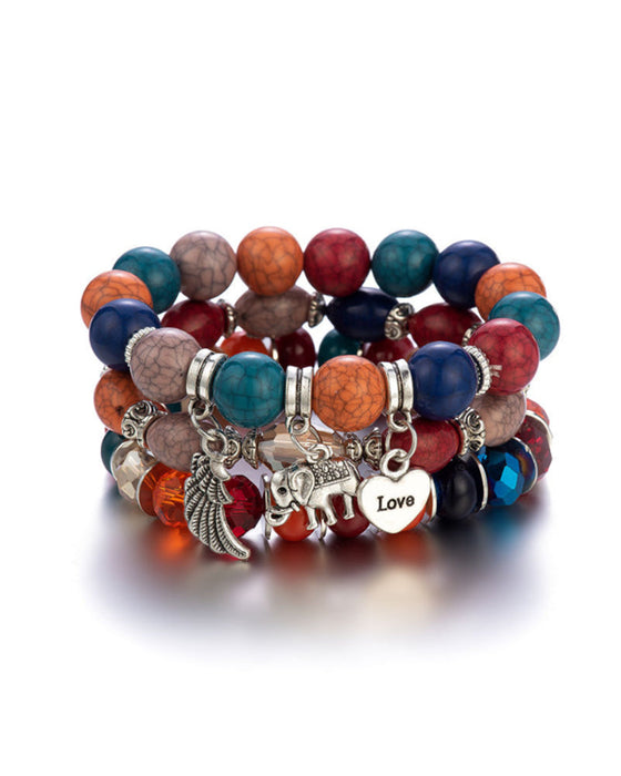 Boho Elefant Anhänger Armband