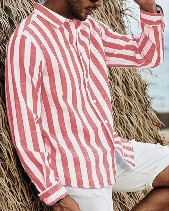 Langarmshirt mit Streifendruck