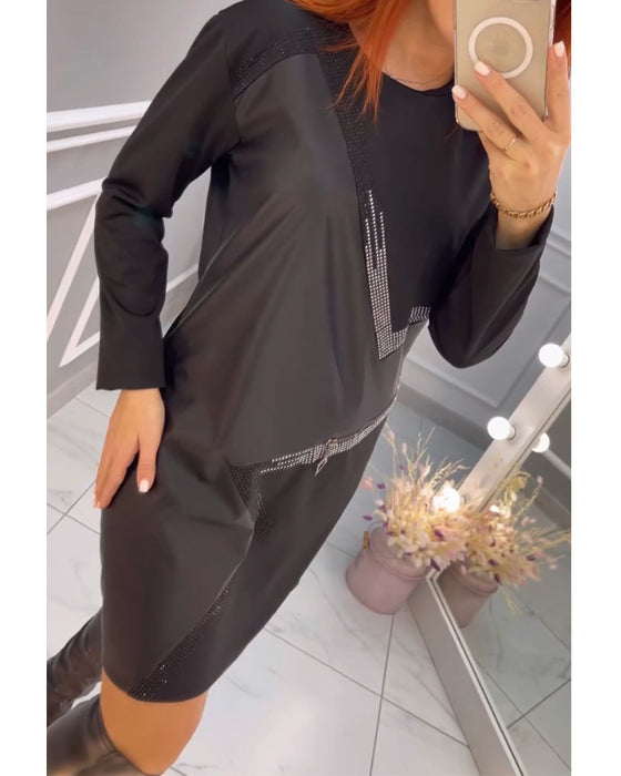 Kleid mit künstlerischem Touch und Colour-Blocking