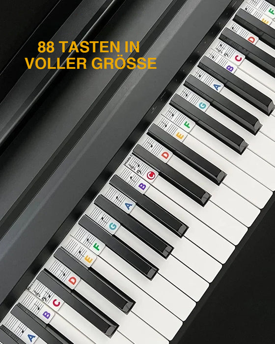 Abnehmbare Klaviertastatur-Notenetiketten