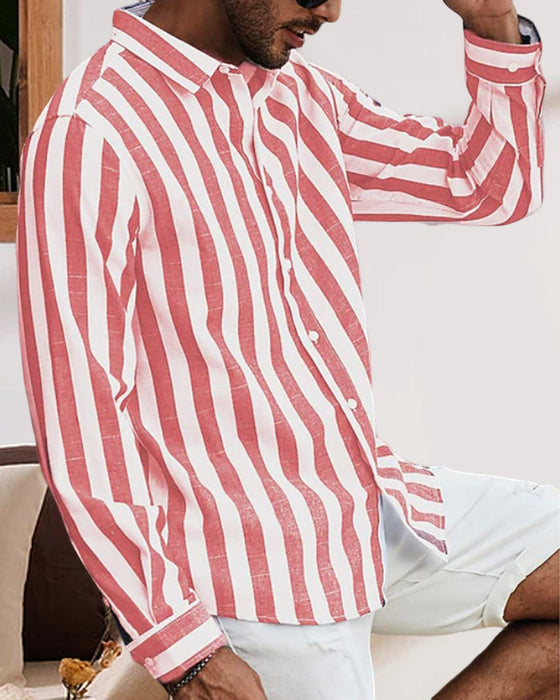 Langarmshirt mit Streifendruck