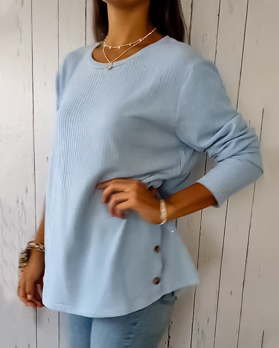 Langarmshirt mit Rundhalsausschnitt