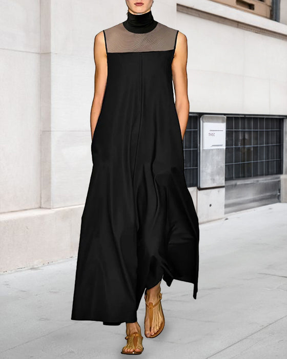 Kleid im ärmellosen und eleganten Stil