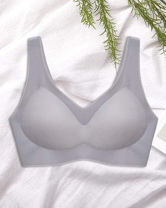 Nahtloser, atmungsaktiver Push-up-BH