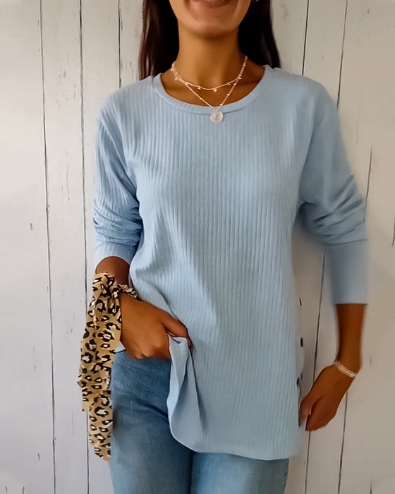 Langarmshirt mit Rundhalsausschnitt