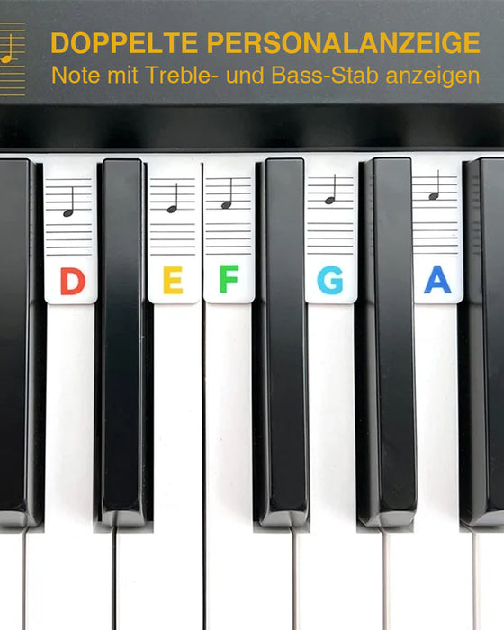 Abnehmbare Klaviertastatur-Notenetiketten