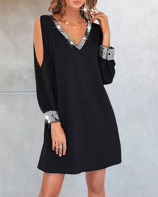 Elegantes Partykleid mit langen Ärmeln