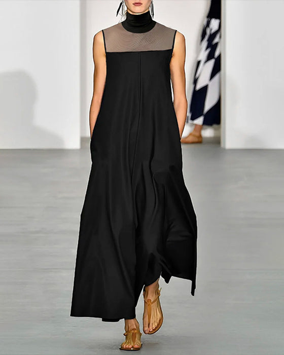 Kleid im ärmellosen und eleganten Stil