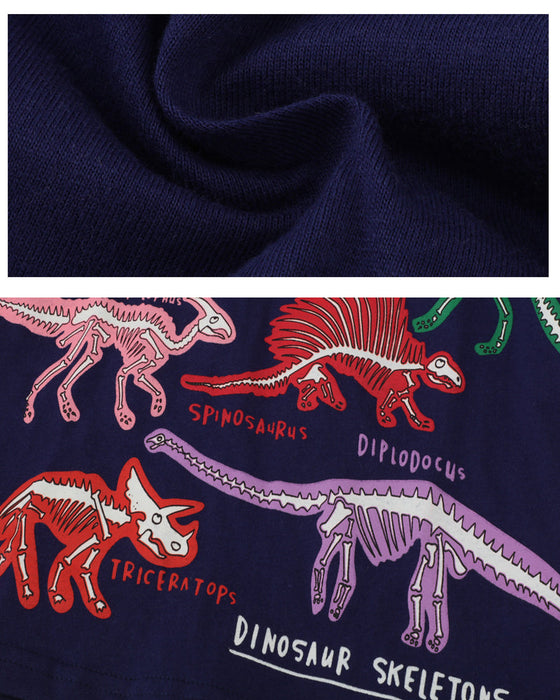 Leuchtendes Kinder-T-Shirt mit Dinosaurier-Aufdruck