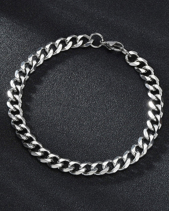 Sechs seiten poliertes titanarmband
