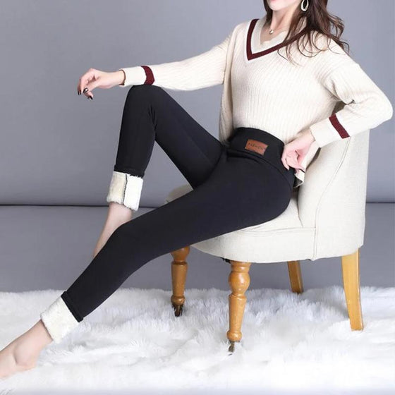 Enge Leggings aus dickem Kaschmir