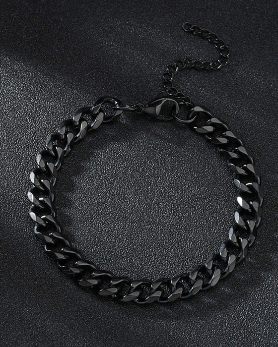 Sechs seiten poliertes titanarmband