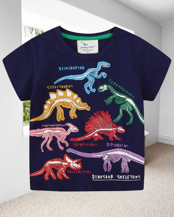 Leuchtendes Kinder-T-Shirt mit Dinosaurier-Aufdruck