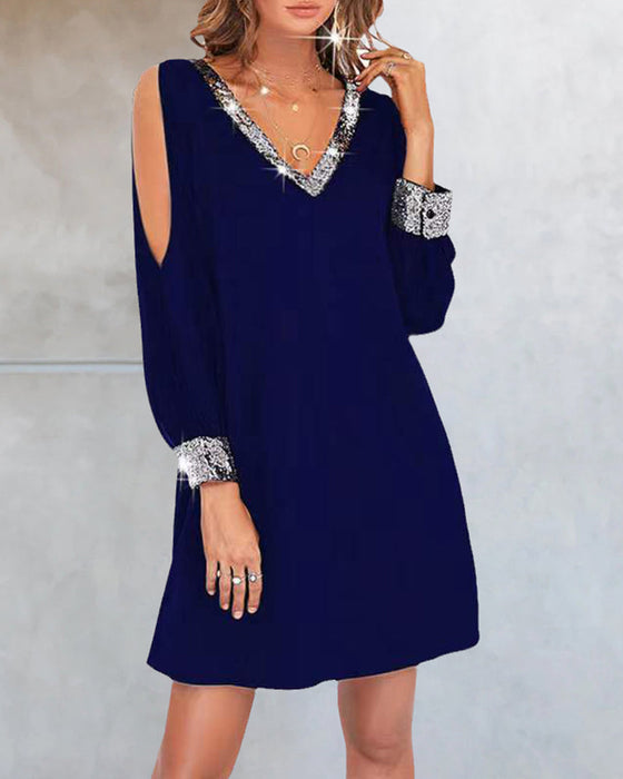 Elegantes Partykleid mit langen Ärmeln