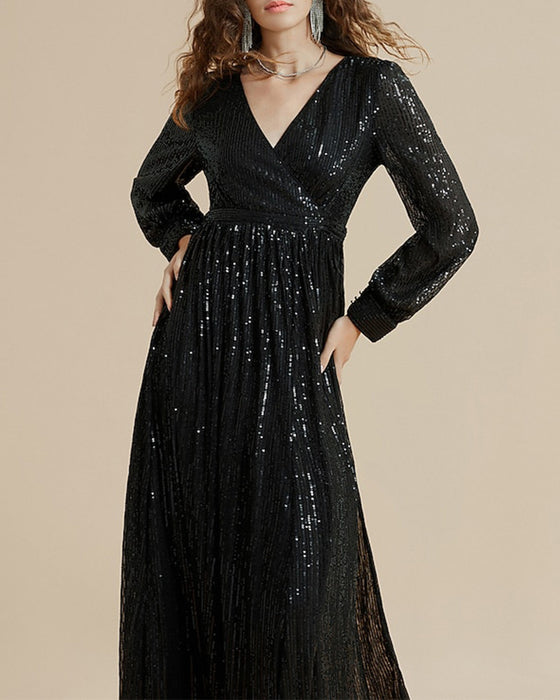 Kleid mit Pailletten und Eleganz
