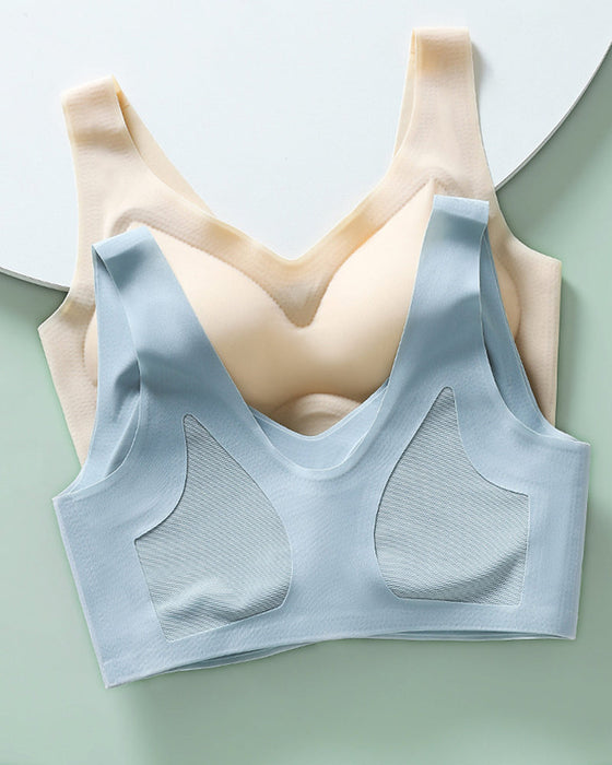 Nahtloser, atmungsaktiver Push-up-BH