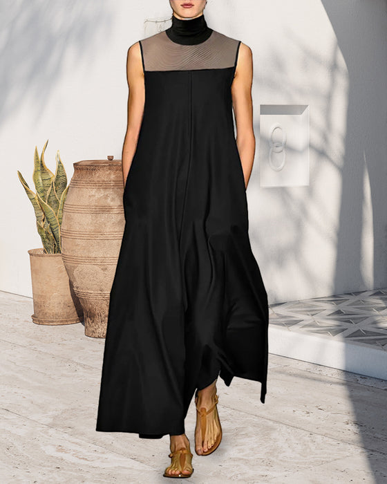 Kleid im ärmellosen und eleganten Stil