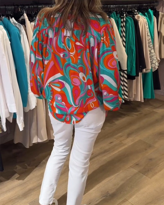 Bluse mit lockeren Commuter-Styles und Prints