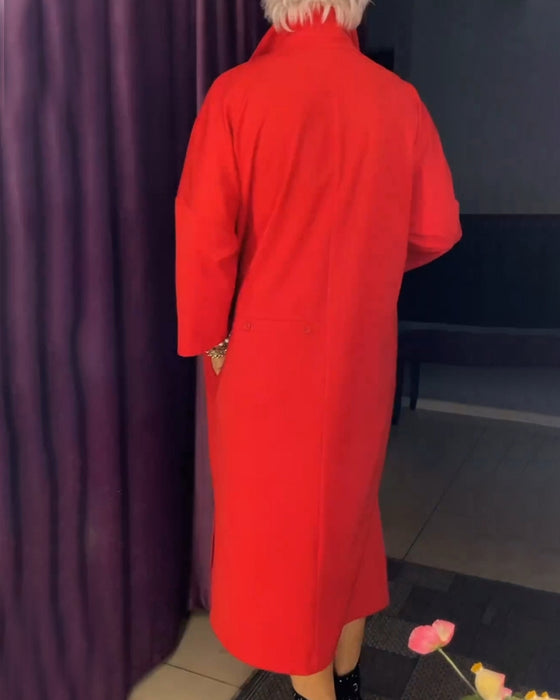 Kleid mit legerer Passform und Hemdkragen